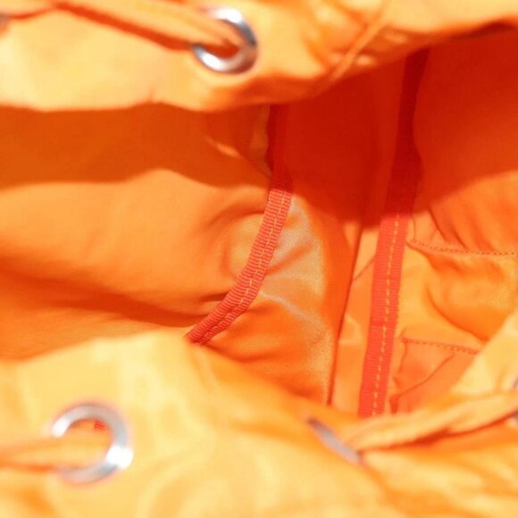 PRADA Backpack Nylon Orange Silver Auth 140110 - Picture 11 of 16